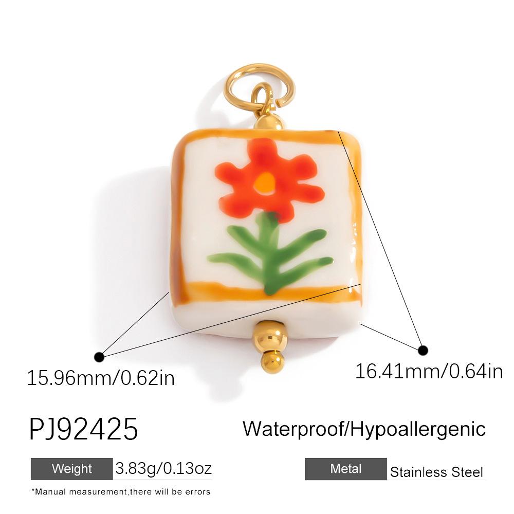 Stainless Steel DIY Jewelry Accessories Cartoon Enamel Pendant for Bracelets and Necklaces