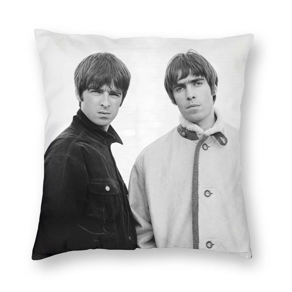 O-Oasis Rock Band Pillowcase Printing Polyester Cushion Cover Decorations Throw Pillow Case Cover Home Zippered 45X45cm