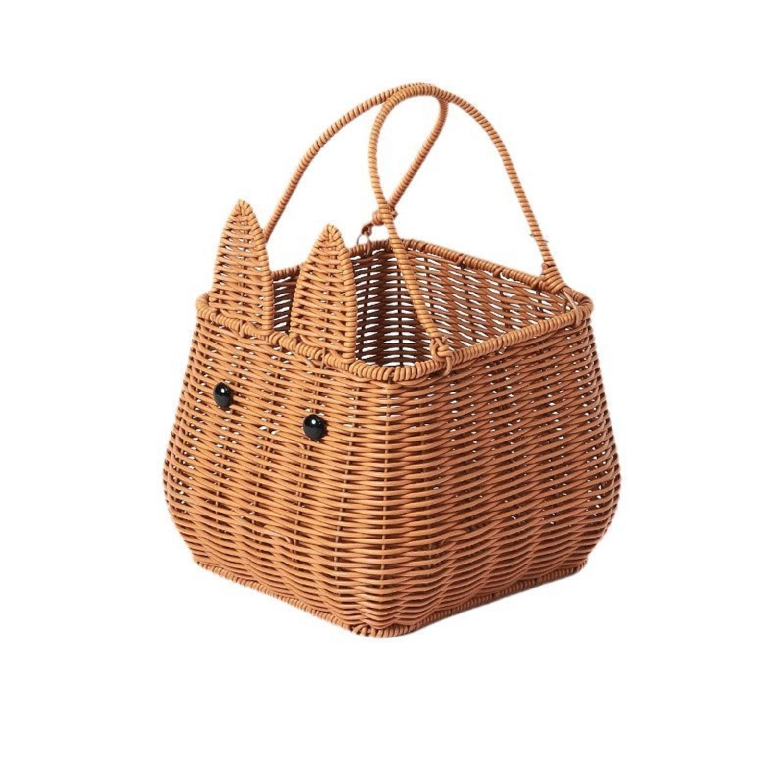 

Imitation Rattan Hand-woven Outing Portable Animal Basket Wedding Gift Storage Basket Large Basket One Size коричневий