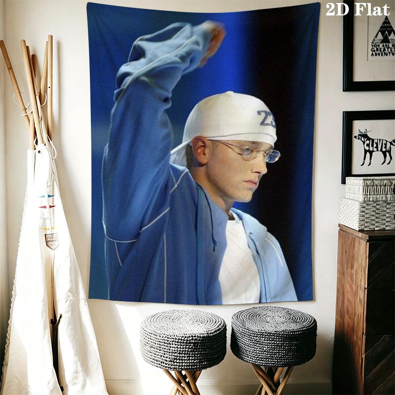 Eminem Wall Tapestry Aesthetic Wall Hanging Printed Fabric Blanket Decorative Tapestries for Bedroom Living Room Home Decor