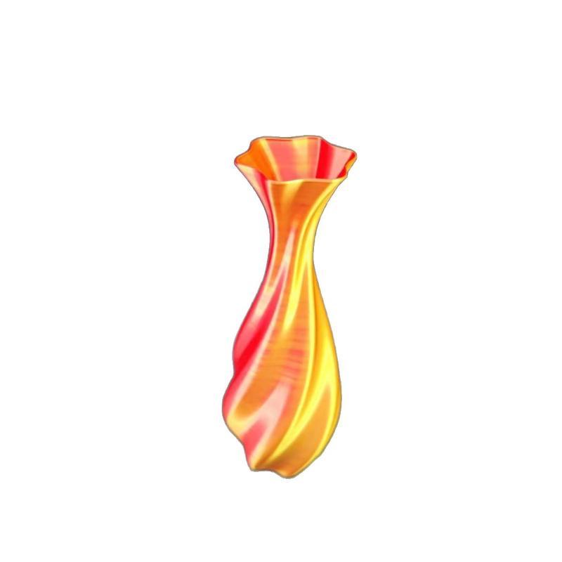 3D Printed Gradient Flower Vase Unique Twisted Design Modern Vase for Living Room Coffee Table Floral Arrangement Decor