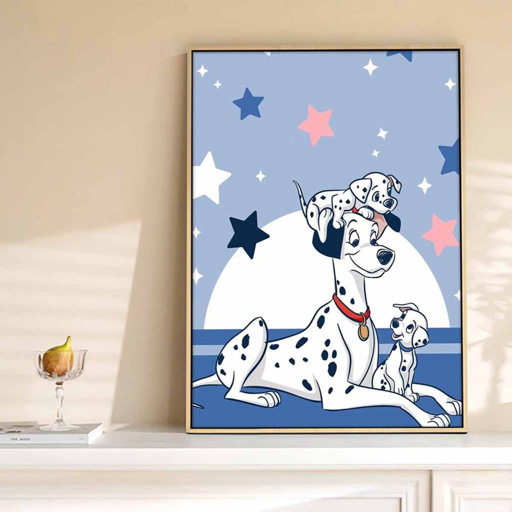 DIY Diamond Painting The Spotted Dog and His Son Cross Stitch Kit Mosaic Art Diamond Painting Full Circle Diamond Home Decoration