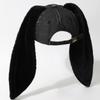 Long Rabbit Ears Adjustable Snapbacks Cap for Women Teens Winter Autumn Distressed Dad Hat Daily Fashion Accessories