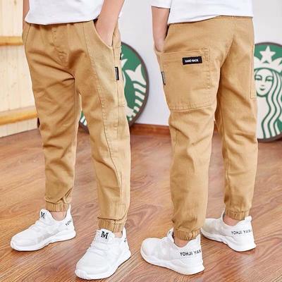 Children's Wear Boys' Spring Autumn Sports Pants Solid Color Casual Overalls