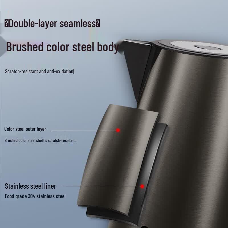 Grelide 1.2L 304 Stainless Steel Electric Kettle CN plug (adapter included)