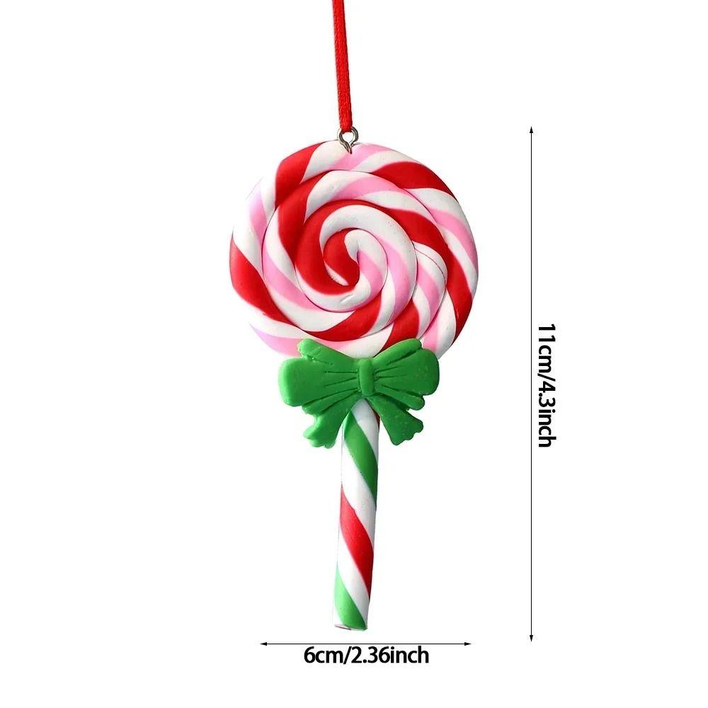 PVC Lollipop Christmas Tree Ornaments New Year Room Decor Christmas Hanging Pendant Happy New Year Home Table Decor Xmas Decor