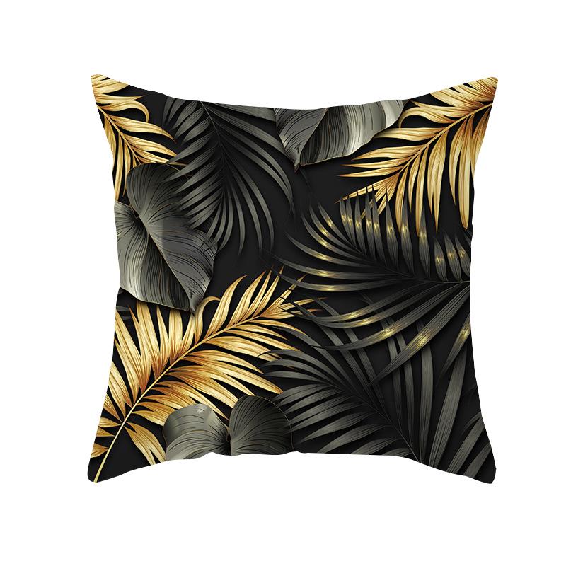 

Nordic Green Plant Pillow Cover Sofa Cushion Cover Peach Skin Printed Cushion Home Furnishings 45 * 45Cm (without pillow core)