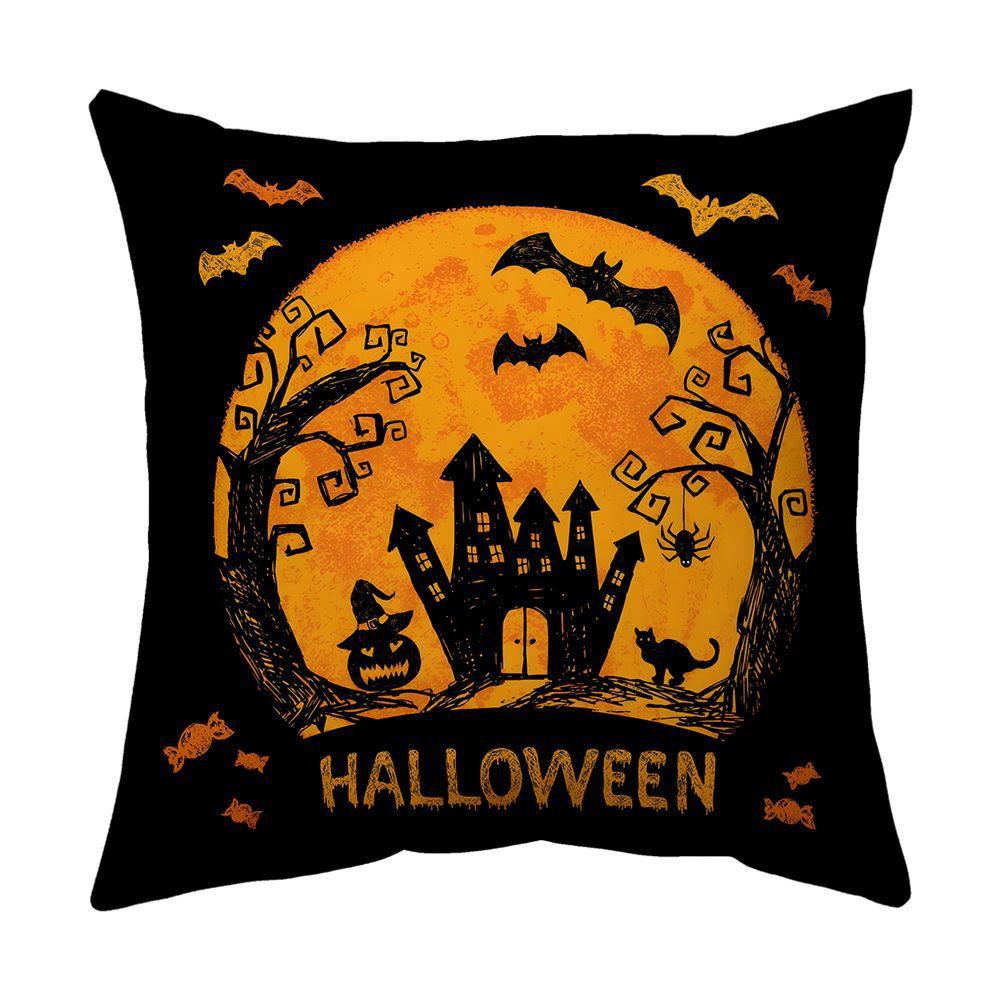 Halloween Pillow, Sofa Pillow Case, Printed Holiday Decoration Scene, Party Ghost Festival Decoration