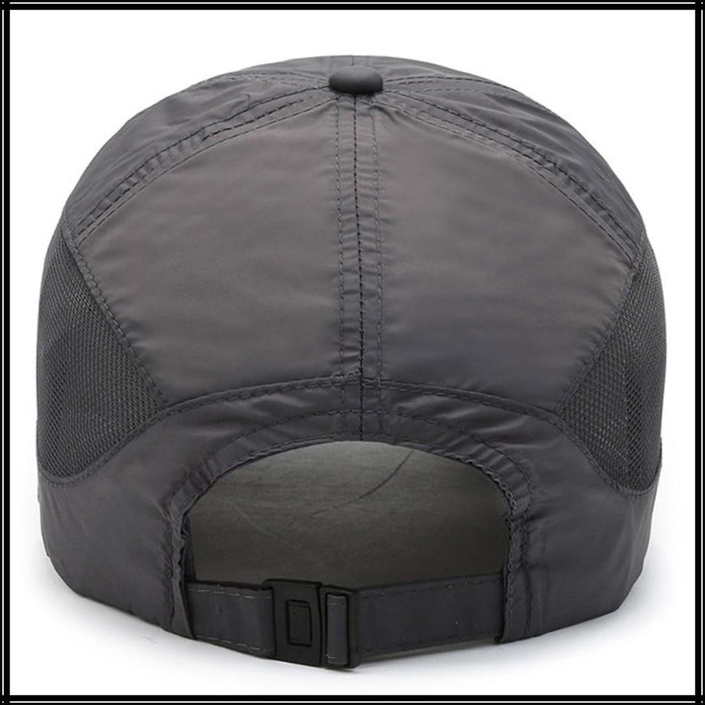 White Fang UV CZA072 Cap, Breathable, Protection, Outdoor, Running, Sports, Hat, Men's, Women's, (Black)