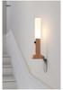 Smart Rechargeable LED Night Light: Solid Wood with Motion Sensing for Home & Hallways