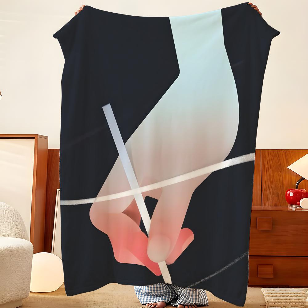 Artist E-ENHO Throw Flannel Throw Blanket, Lightweight Cozy, Durable Washable Cute Cool