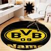 Brugerdefineret Navn Borussia Dortmund Printet Rund Tæppe Stol Tæppe Område Tæppe Entré Dørmåtter, til Kontorstol Stue Soveværelse Køkken Rum.