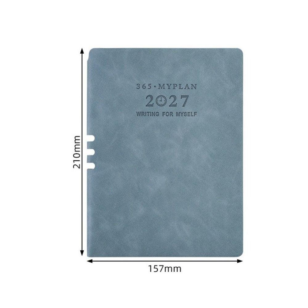 Portable 2027 Planner Notebook PU Leather Daily Agenda New Business Notebook Office