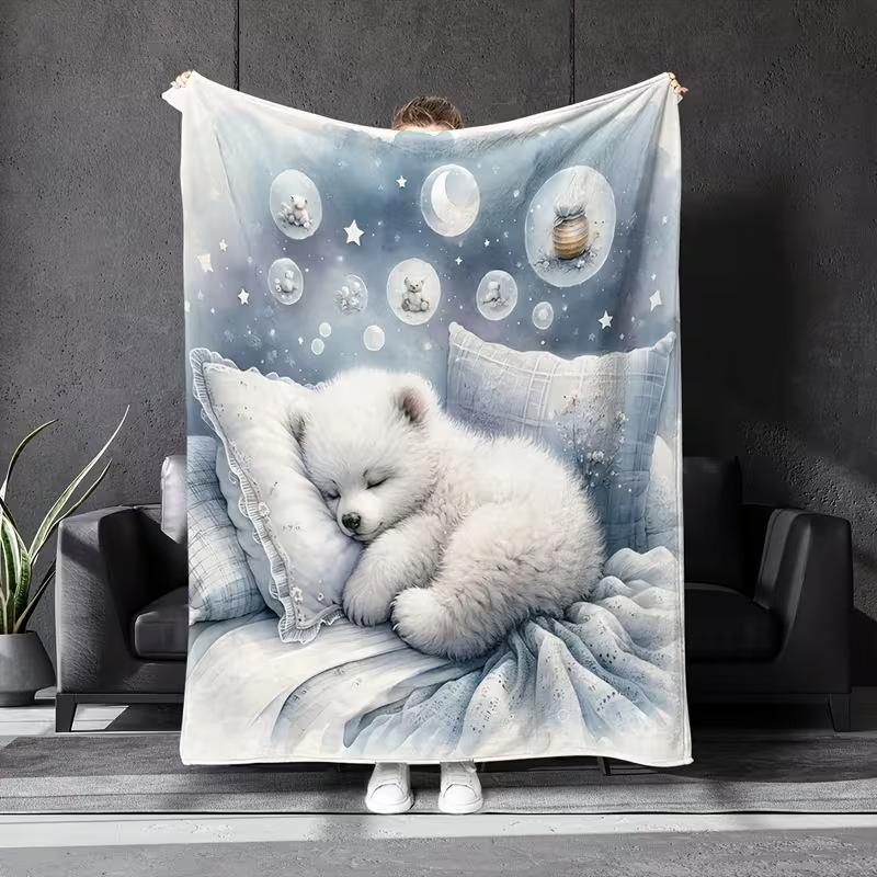 Thick Flannel Fleece Blanket, Soft Nap Throw Blanket & Pet Blanket