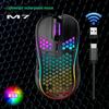 Wireless RGB Honeycomb Gaming Mouse, Lightweight with TYPE-C Charging and Wired Options