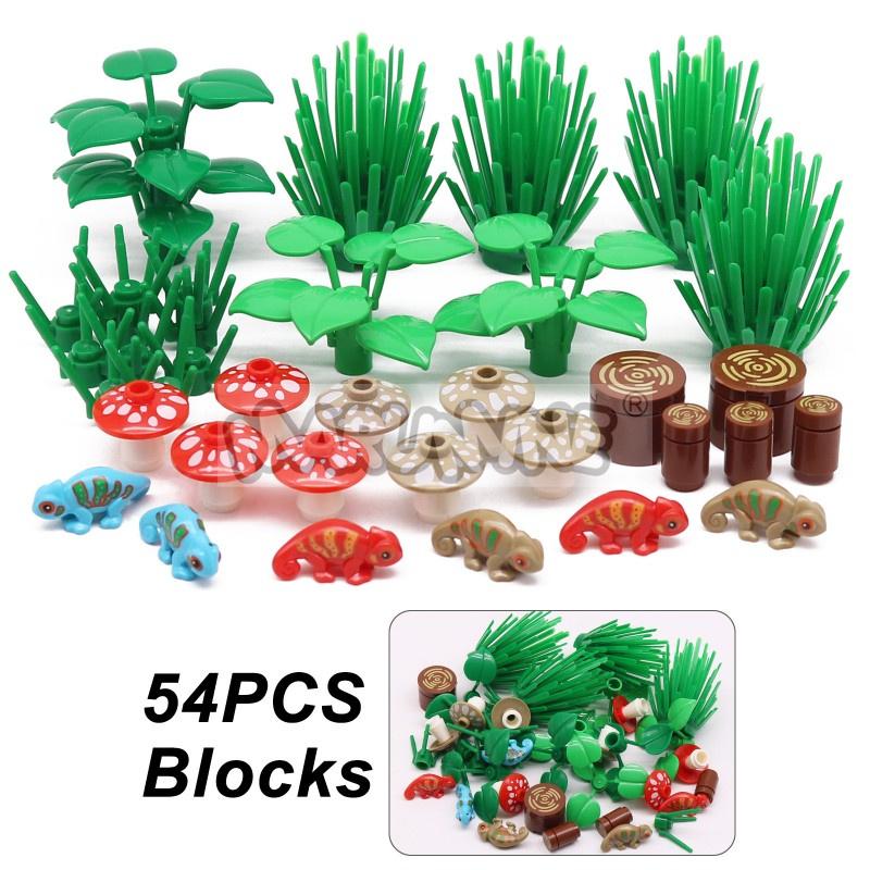 MARUMINE 48 PZ-54 PZ Set di Accessori Blocchi da Costruzione MOC Giungla Giardino Vista Città Pezzi Modello Lucertole 2435 3471 6064 14769