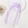 2pcs Elegant Double Layer Ribbon Bowknot Hair Clip for Girl Boutique Headwear Hairgripes Long Tassel Ponytail Hair Accessories