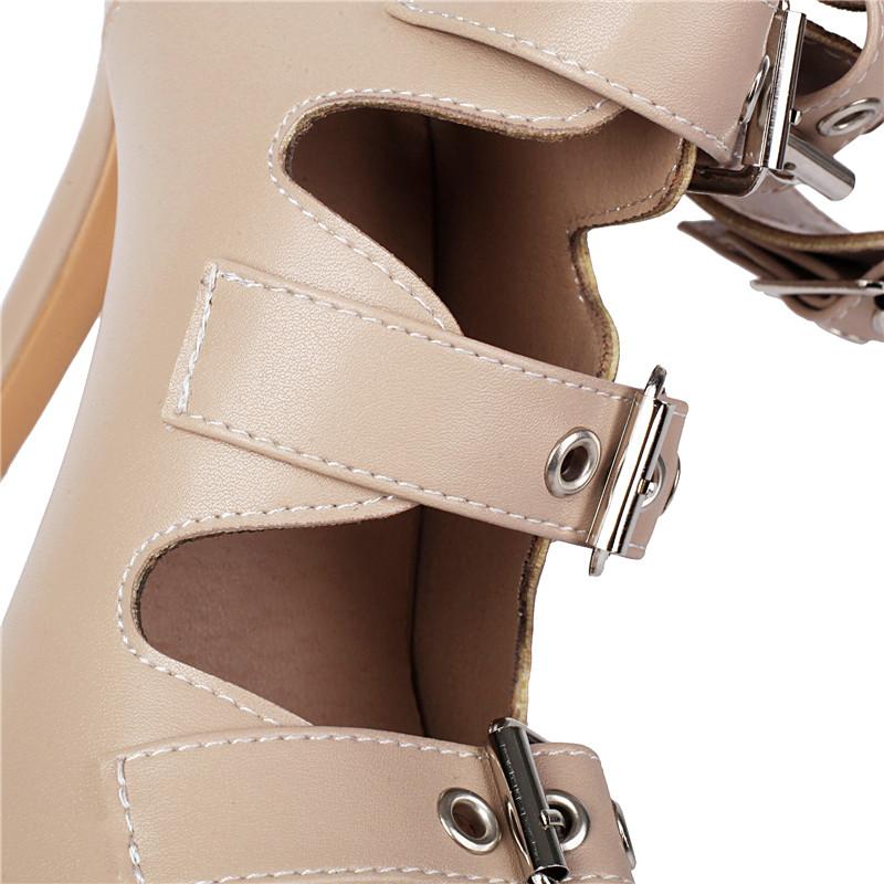 Women's high-heeled cool boots, sexy European and American style spring and summer new thin-heeled large-size fish mouth shoes