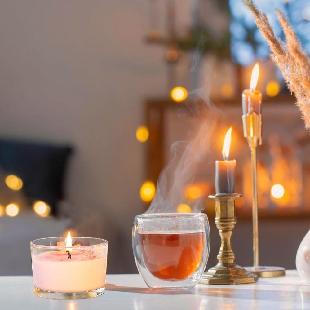 Klare glasslysglass Gjennomsiktig glass Aromaterapibrett for å lage lys