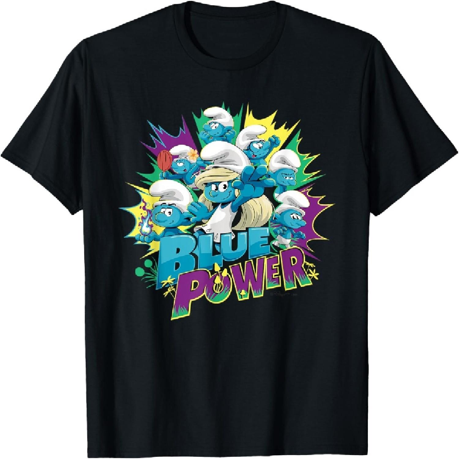 The Smurfs Movie Village Blue Power Smurfette T-Shirt XXXXXL разноцветный
