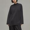 Y-3 Solid Color Mock Neck Long Sleeve T-Shirt Women Tops Black H44795