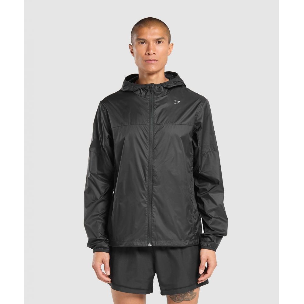 

Ветровка Gymshark Running черная A7a4j Bb2j XS