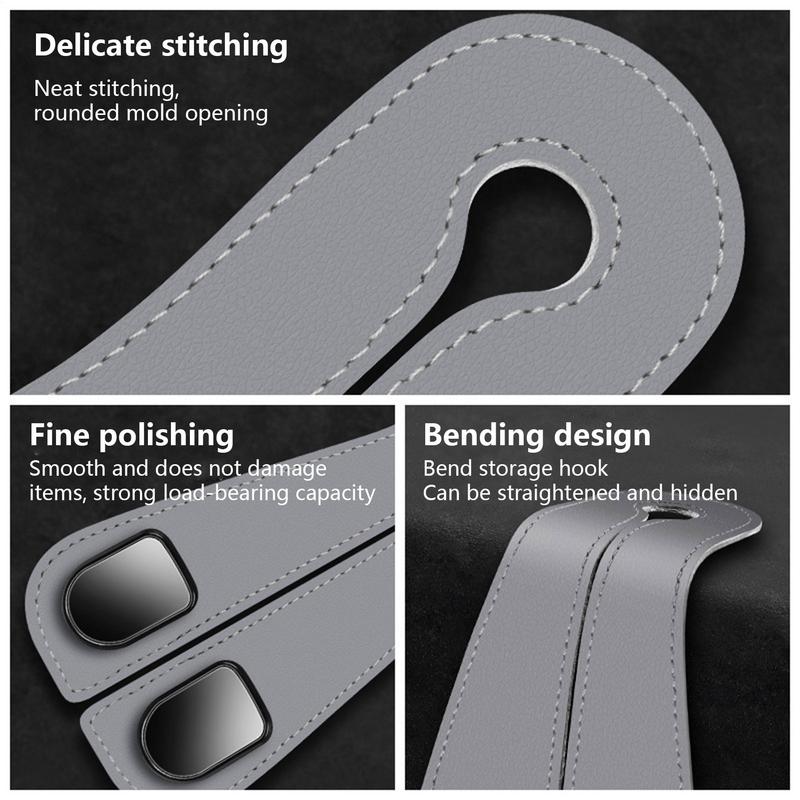 Car Seat Headrest Double Hooks Car Headrest Bag Hanger Headrest Bracket Car Hook For Shopping Bags Umbrellas Purse