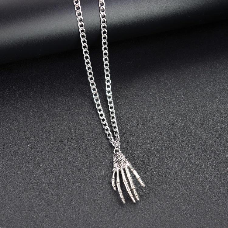 Retro Trendy Cool Titanium Steel Necklace Men's and Women's Hip-hop Personality Square Brand Cross Pendant Japanese and Korean Fashion Street