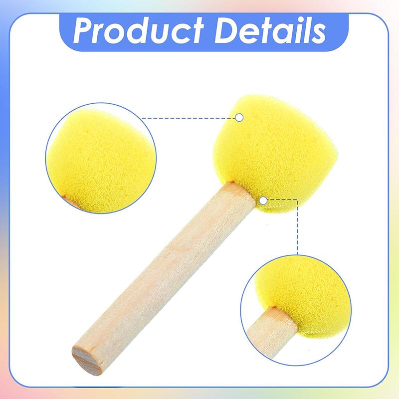 20Pcs Foam Brush Set 4 Size Sponge Brush Sponge Paint Brushes Kit Washable Foam Paint Brushes for Arts Crafts DIY Painting Stain