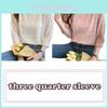 Elegant Korean Style Spring And Summer Blouse With Seven-part Sleeves For Versatile Wear