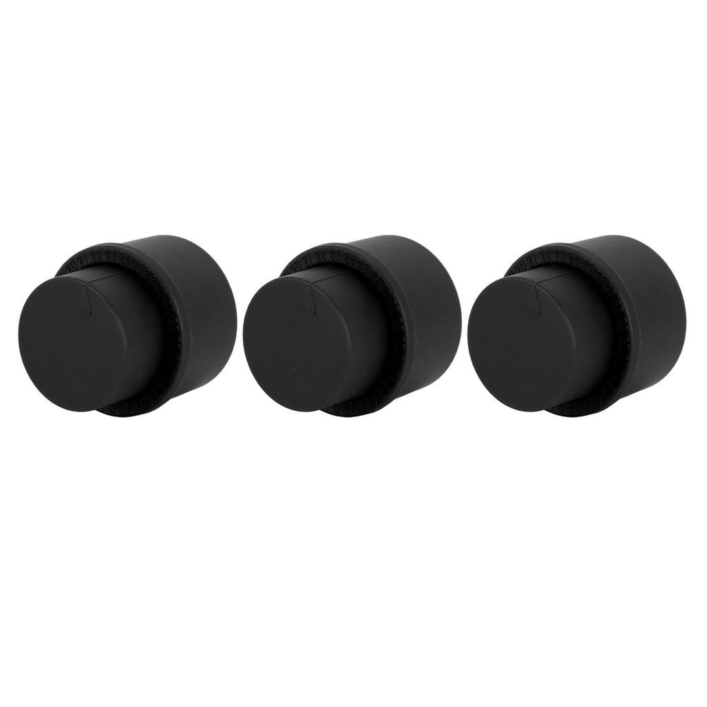 3pcs Soda Bottle Stopper Professional Press Type Sealing Reusable Beverage Bottle Covers for Soda Beverage Bottles Black