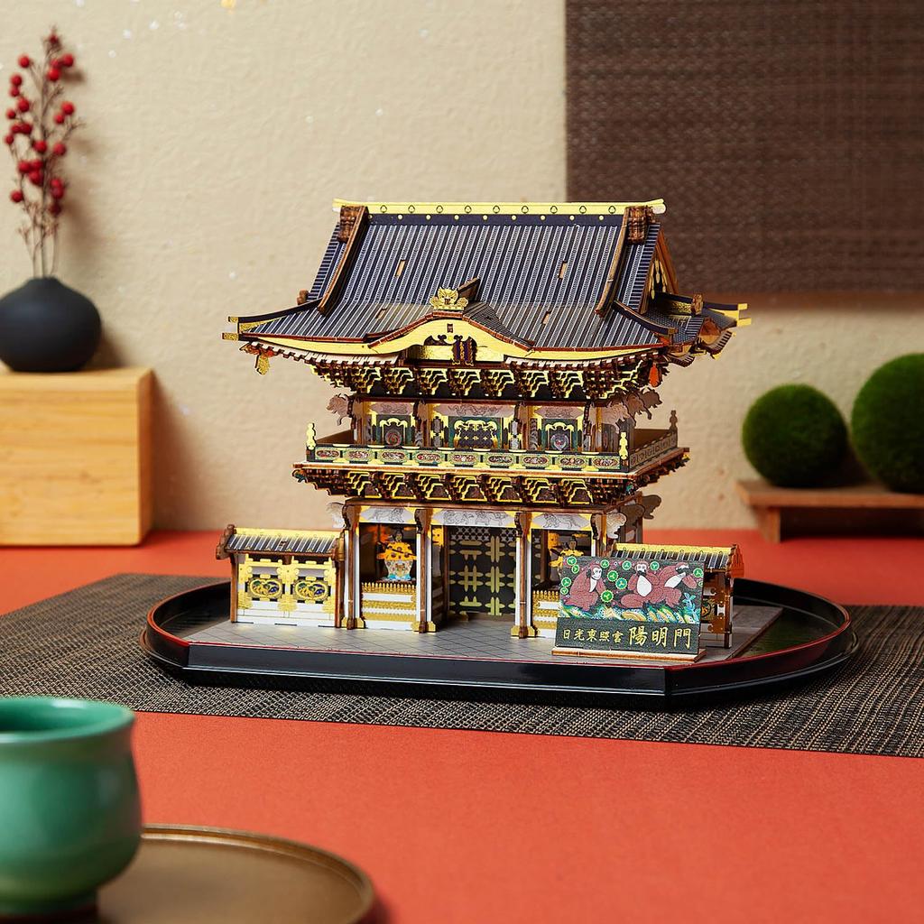 Nikko Toshogu Mabedi Yomeimon Kapısı Renkli Versiyon Ahşap 3D Puzzle Kendin Yap El Sanatları Kiti Çocuklar ve Yetişkinler İçin Erkek ve Kız Çocukları İçin Eğitici Oyuncak 3D Sanat Eseri Olarak da