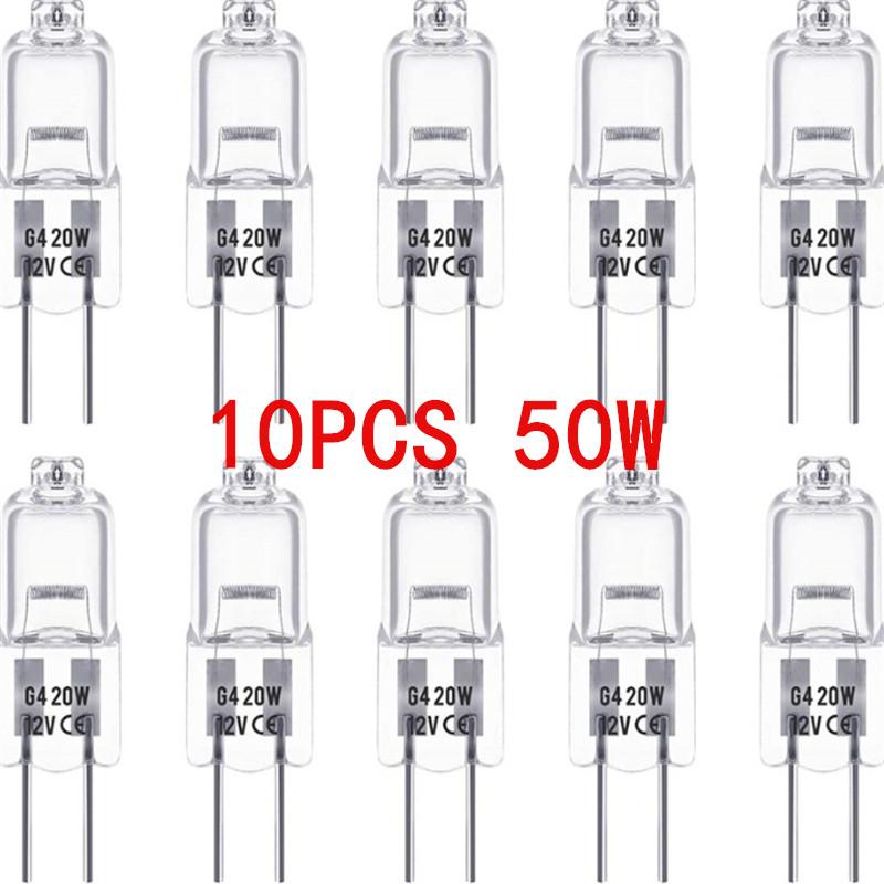 

10 шт. Светодиодные лампы G4 12 В Эко Галогенный свет 5 Вт 10 Вт 20 Вт 50 Вт Капсульные вставные бусины Хрустальная лампа для оптовой продажи