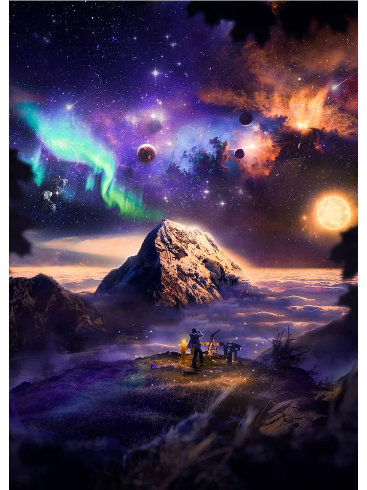 

Современные красочные постеры с космической планетой, холст, картина, аномальный пейзаж, скандинавская настенная художественная картина для гостиной, украшение дома 30x40cm No Frame