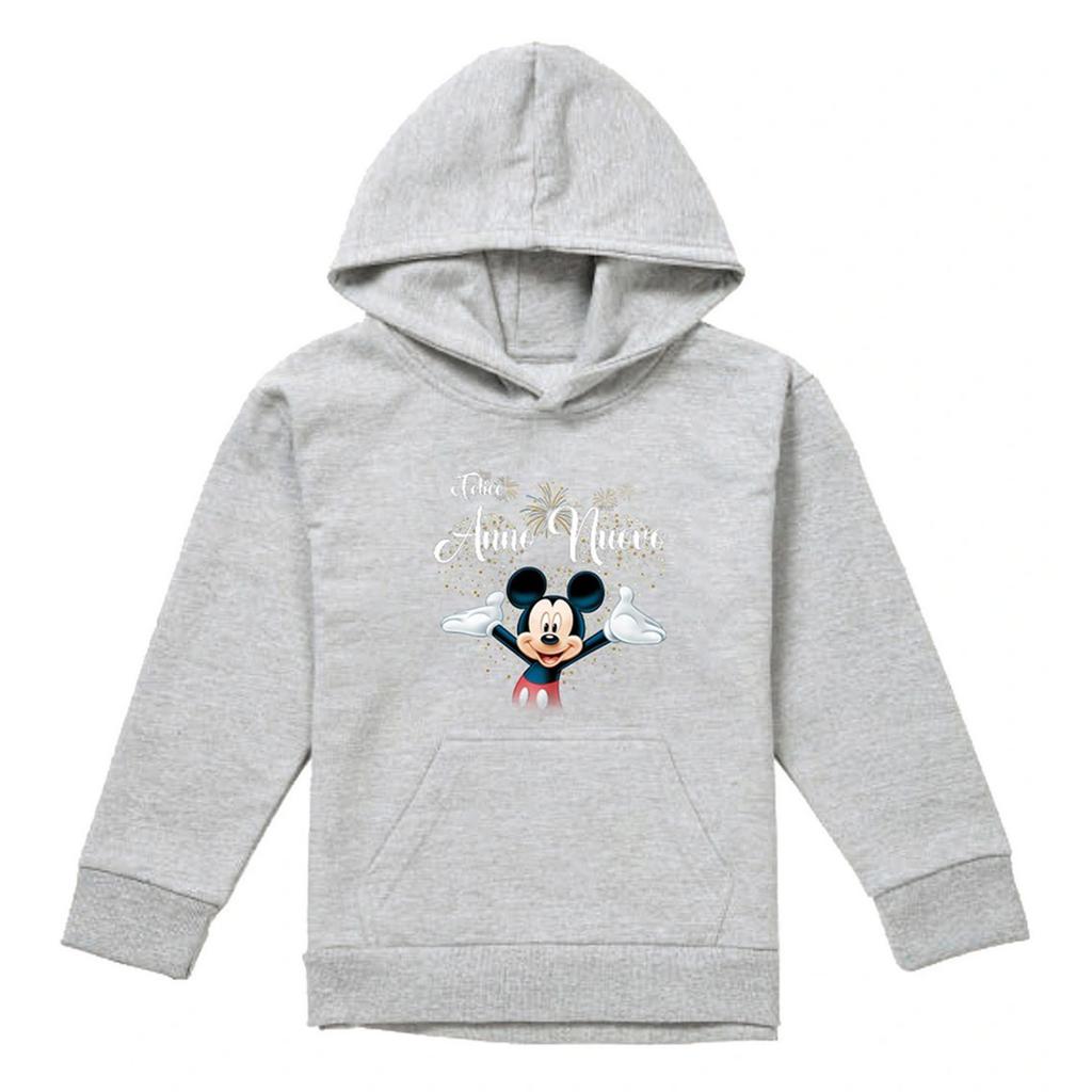 Disney Childrens/Kids Italian Mickey Mouse Firework Heather New Year Hoodie