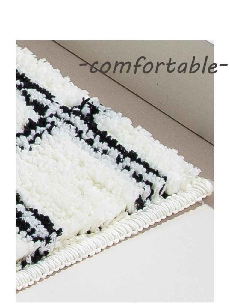 Grid Sponge Bathroom Cashmere Thickening Mat Bath Non-slip Carpets In Wash Basin Bathtub  Floor Rug Shower Room Doormat Memory Foam 3D Pad