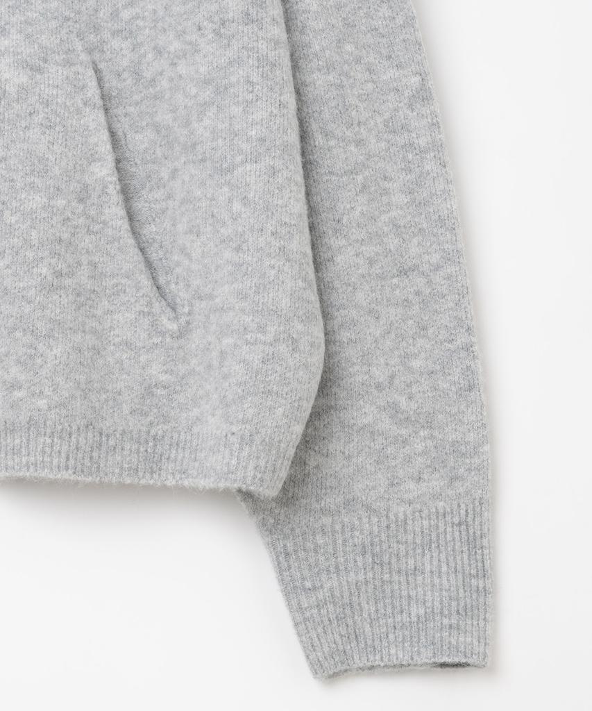 MILLO ARCHIVE Roang Knit Zip-Up Hoodie [Melange White]