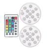 2Pcs Swimming Pool Lamp IP68 16 Colors RGB Magnet Underwater Light for Fish Tank Fountain Pond