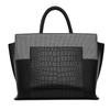 Large Capacity Tote Bag Vintage Crocodile Embossed PU Handbag Daily Commute With Zip Multi-Compartment Interior