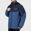 Columbia Cascade Peak 5 Outdoor Detachable Lined Hooded Color Block 3-In-1 Waterproof Durable Warm Jacket Men jackets Blue WE6347-452