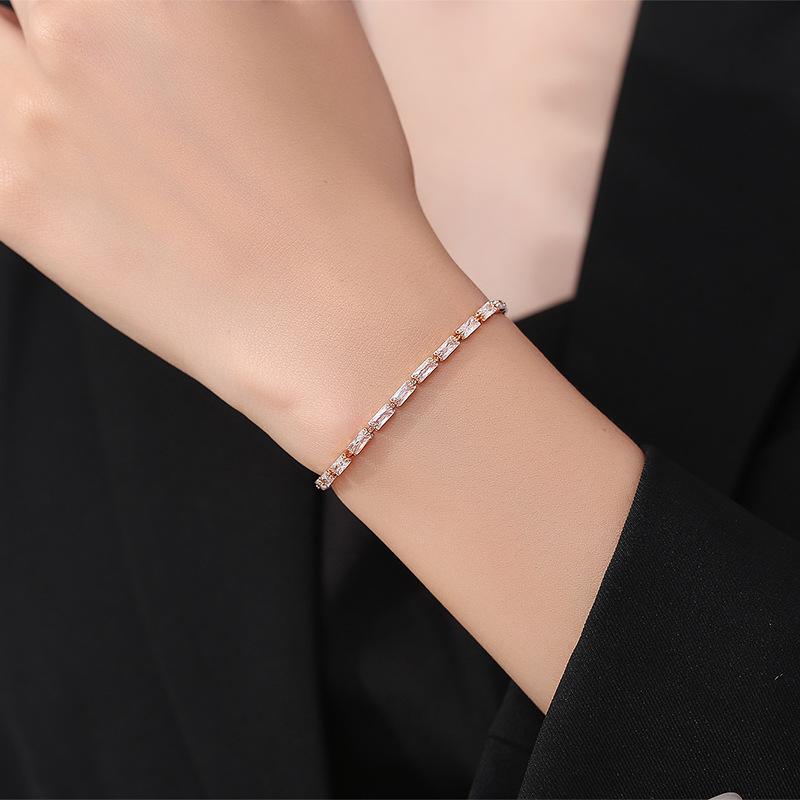 Mihmily brand-pink gem bracelet, simple niche high-end luxury fashion