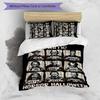 3pcs Custom Name Cartoon Horror movies Bedding Set Duvet Cover Closure Includes 1 Duvet Cover & 2 Pillowcases for All Seasons Bedroom Decor