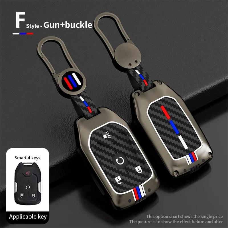 Zinc Alloy Car Key Case Cover For Chevrolet Colorado Silverado 1500 2500HD 3500HD GMC Yukon Sierra Canyon Remote Key Protecor