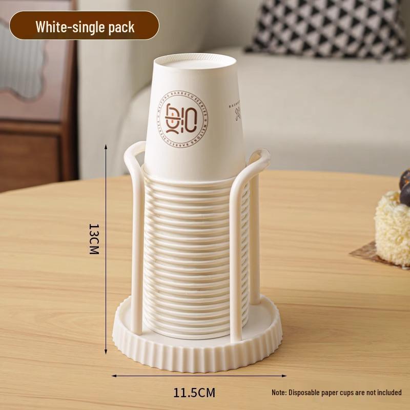 Desktop No-Drill Disposable Cup Holder & Storage Rack белый