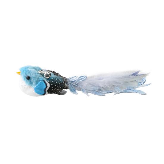 

Cat Teaser Wand Replacement Plush Bird with Feathers And Bell Interactive Cat Toy Jingling Cat Teaser Stimulates Hunting Instincts for Kittens Chasing