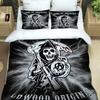 Sons Of Anarchy Retro Bedding Set For Bedroom Soft Modern Bedspreads Comefortable Kids Duvet Cover Quilt Cover And Pillowcase