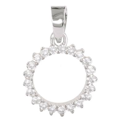[Q2924] - Silberanhänger 'Sissi' silberweiß (rhodiniert) - 12 mm