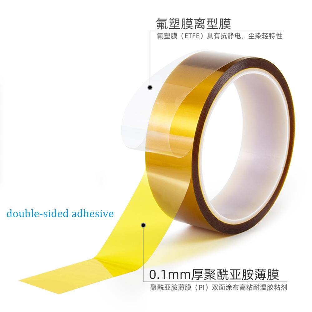 10M Hochtemperatur-Klebeband Hitzebeständiges Polyimid Doppelseitiges Kapton-Klebeband 0,1 mm DickePinstriping-Klebeband 3