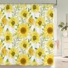 Flowers Butterfly Pattern Shower Curtains Bathroom Curtains Waterproof Polyester Bath Curtain with 12 Hooks Shower Curtain