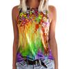 Flower Floral 3D Print Tank Top Summer Women Fashion Streetwear Y2k Tops Oversized Vest Off Shoulder Sleeveless Woman Camisole